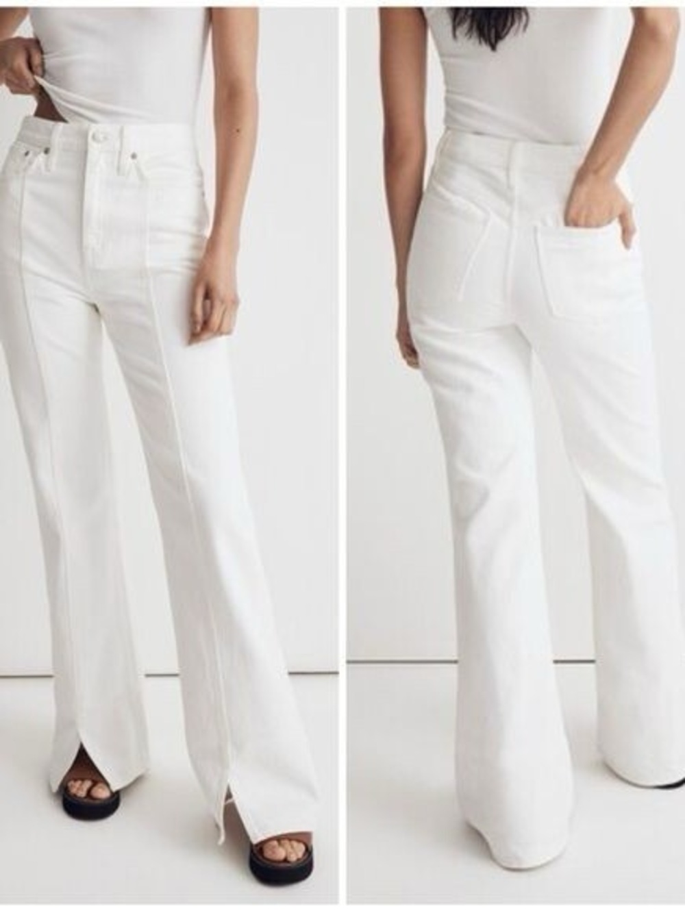 Madewell Jeans Baggy Flare White Women’s size 30 NWOT